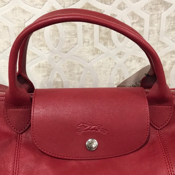 🎁 LONGCHAMP Le Pliage Cuir Leather Handbag - Picture 11 of 16
